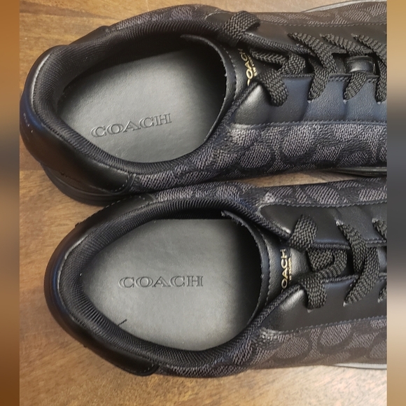Coach High Line Signature Sneakers - Graphite/Black, M US 13D, Leather - Picture 12 of 15